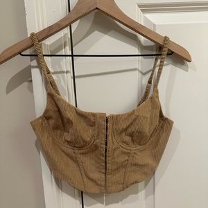 tan ribbed princess polly corset